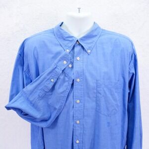 Tommy‎ Hilfiger -XL- Blue Button Down Dress Shirt Pocket Cotton